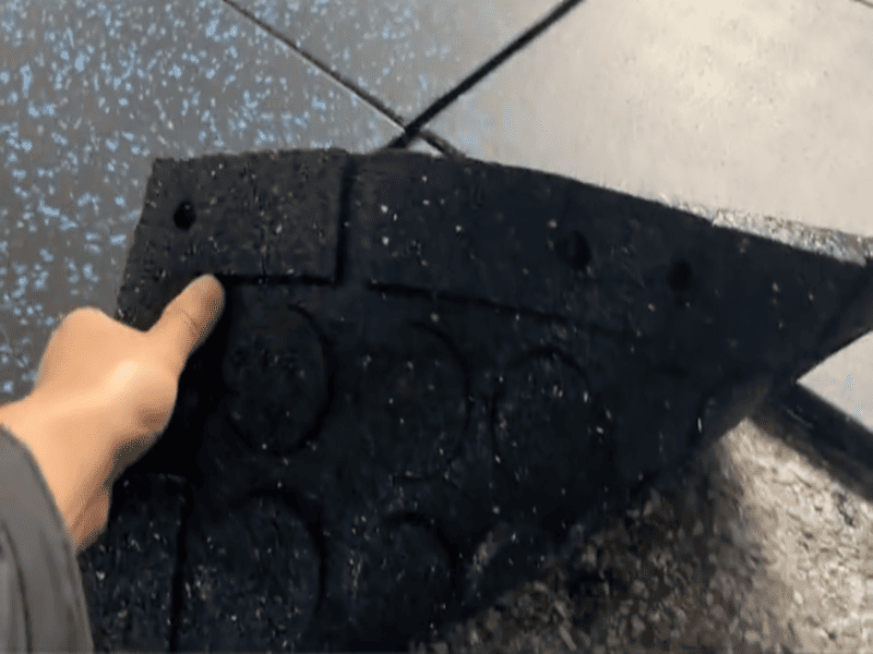 moving gym equipment rubber floor